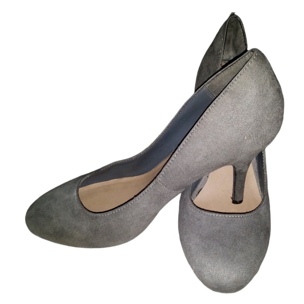 Gray Faux Suede 3.5" Heel Women's Shoes by Just Fab, Size 8.5‎